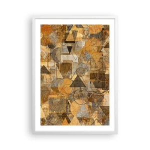 Poster in cornice bianca - Il mondo compreso nella forma - 50x70 cm
