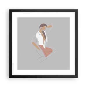 Poster in cornice nera - Profilo di bellezza - 40x40 cm