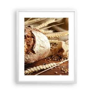 Poster in cornice bianca - Appetitoso, profumato, croccante - 40x50 cm