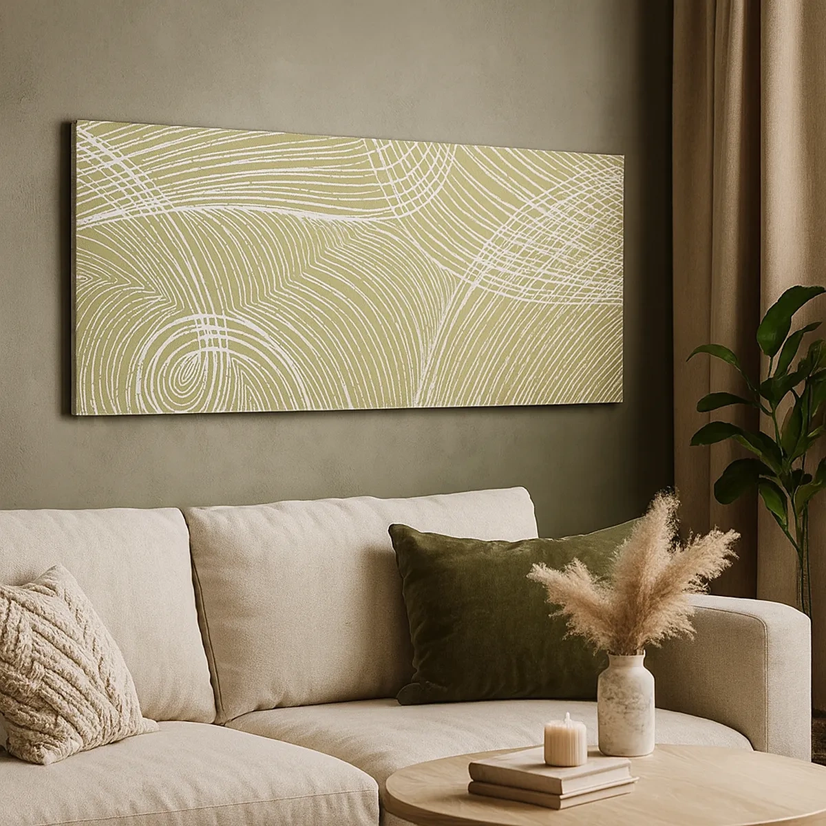 Quadro su tela - Stampe su Tela - Astrazione intricata in bianco - 30x30 cm