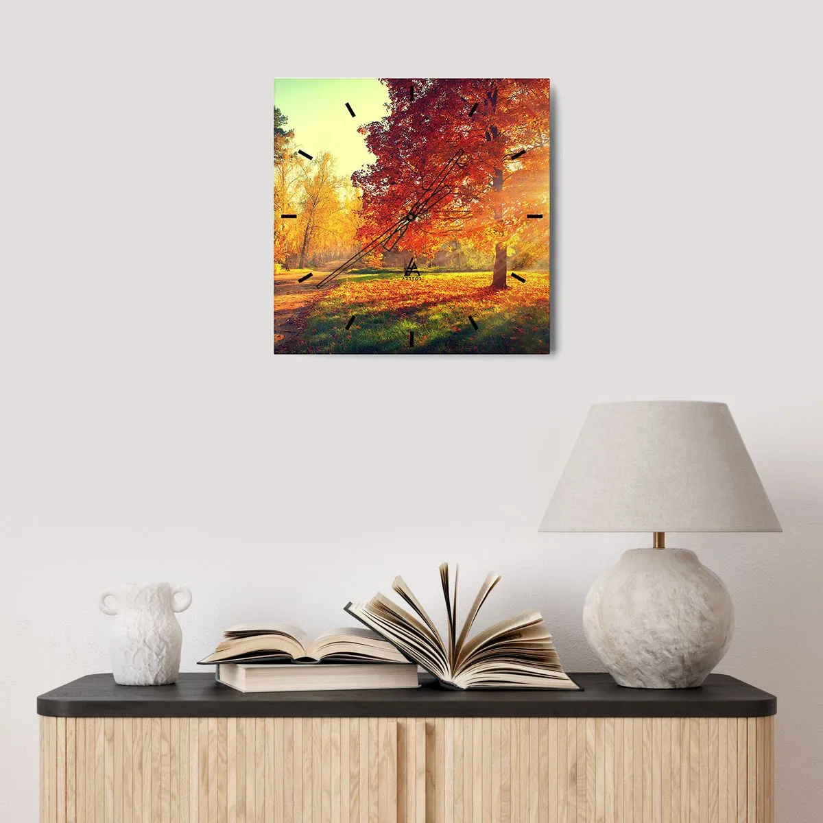 Orologio da parete - Orologio in Vetro - Rosso è bello - 30x30 cm