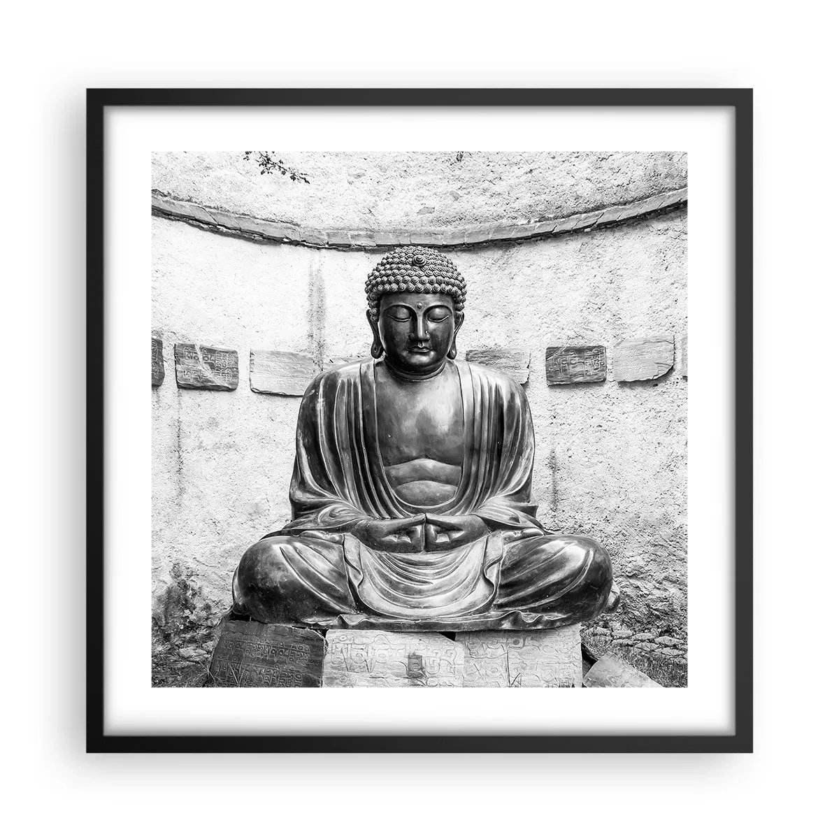 Poster in cornice nera - Alla fonte della pace - 50x50 cm
