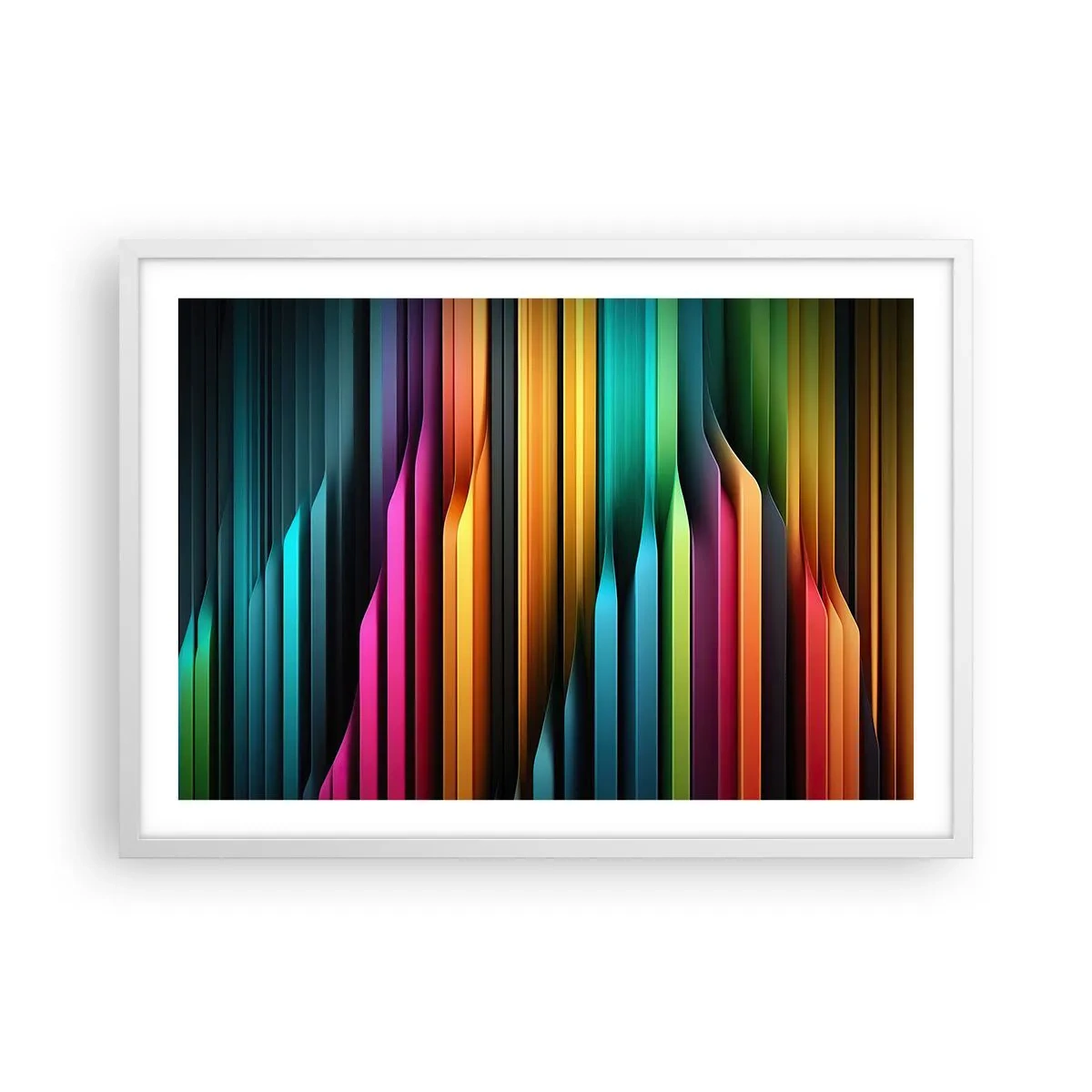 Poster in cornice bianca - Organi di luce - 70x50 cm