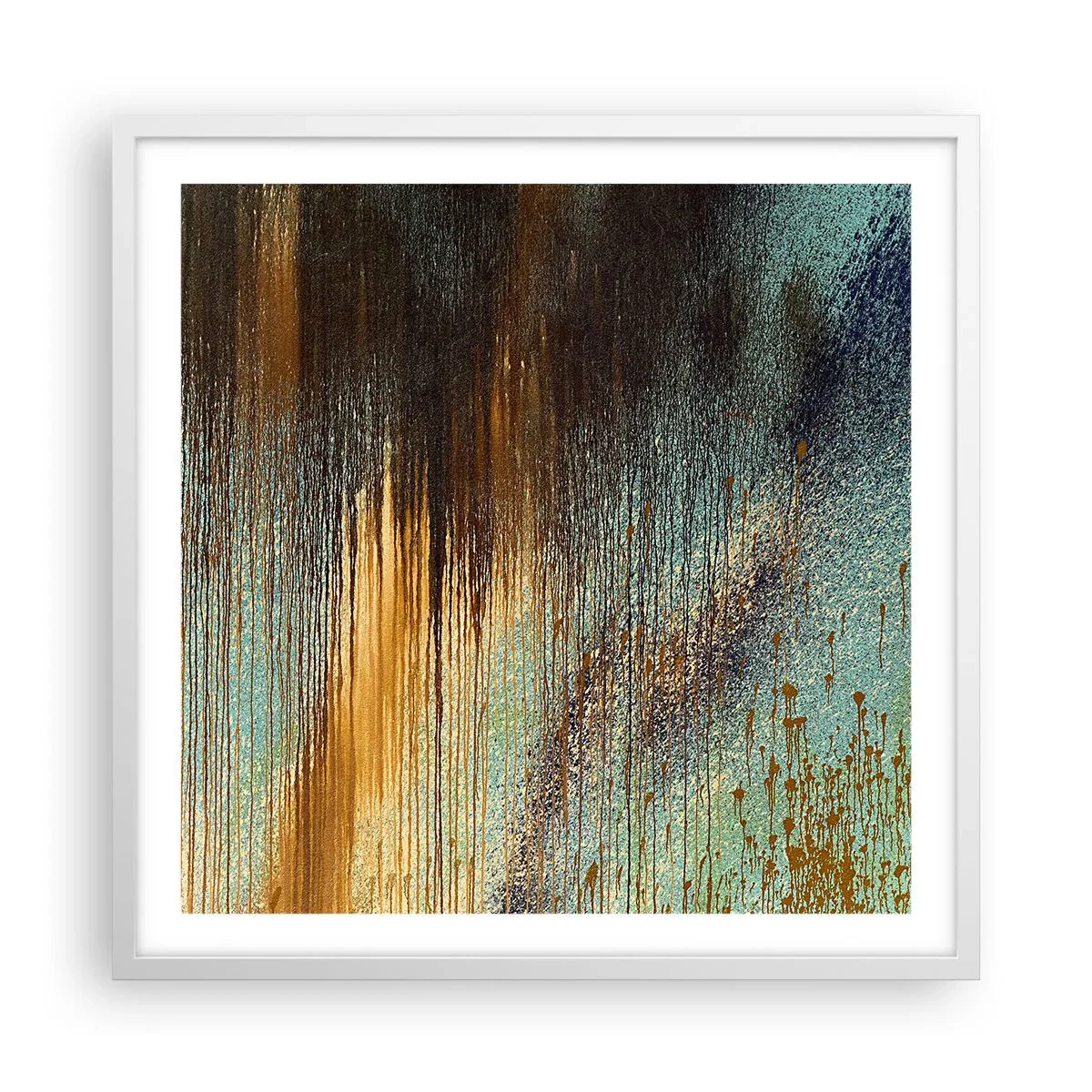 Poster in cornice bianca - Composizione cromatica non casuale - 60x60 cm