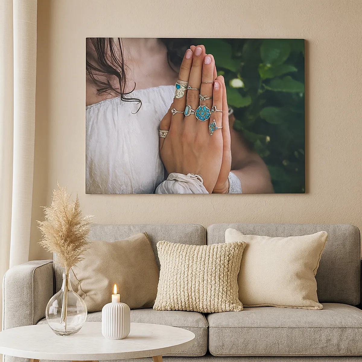 Quadro su tela - Stampe su Tela - Benvenuto al centro dell'essere - 30x30 cm