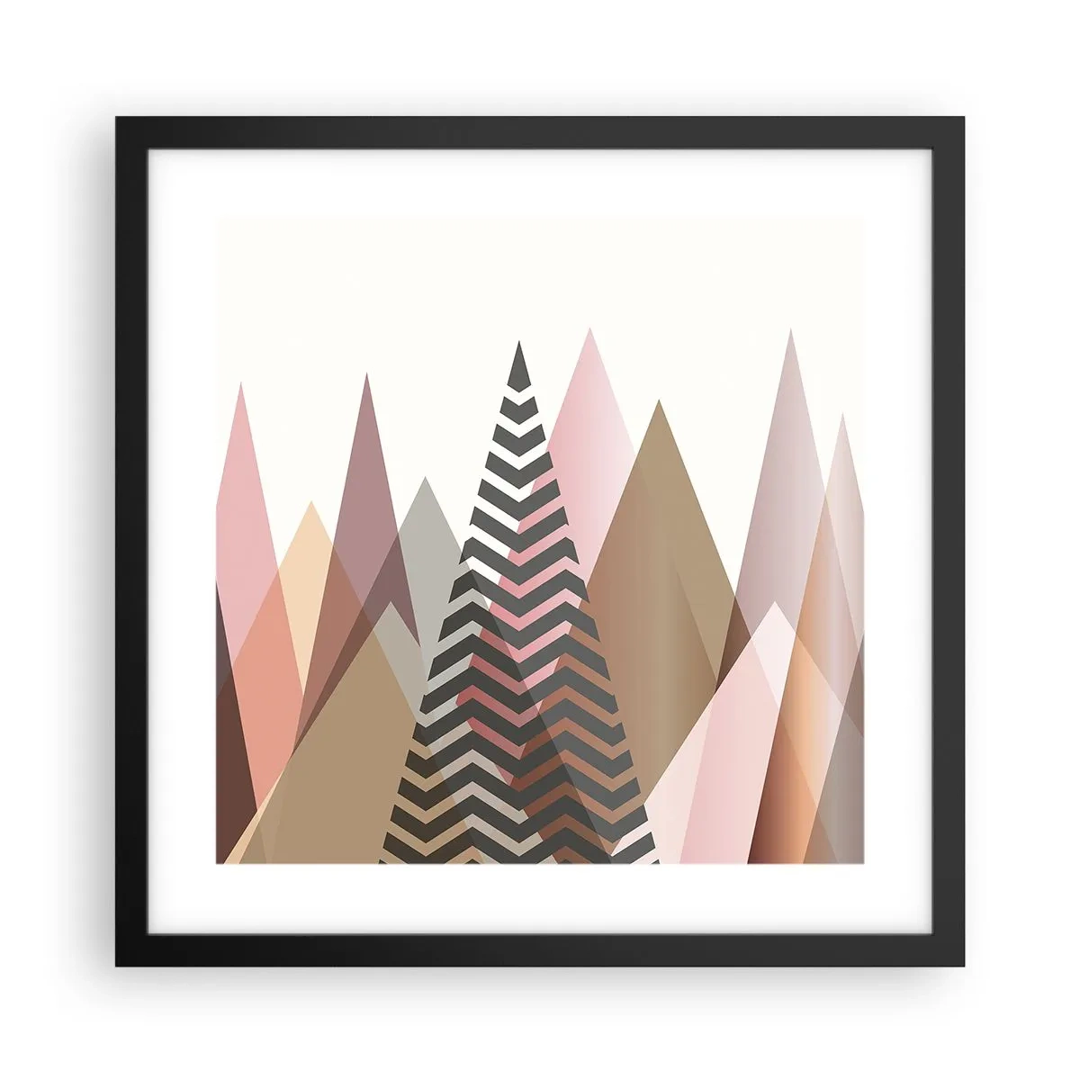 Poster in cornice nera - Vista piramidale - 40x40 cm