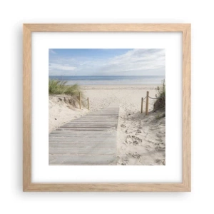 Poster in cornice rovere chiaro - Fino all'orizzonte - 30x30 cm