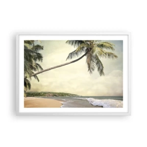 Poster in cornice bianca - Sogno tropicale - 70x50 cm