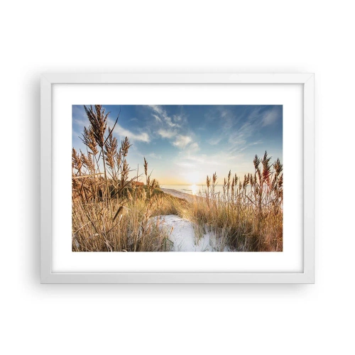 Poster in cornice bianca - Spiaggia del nord - 40x30 cm
