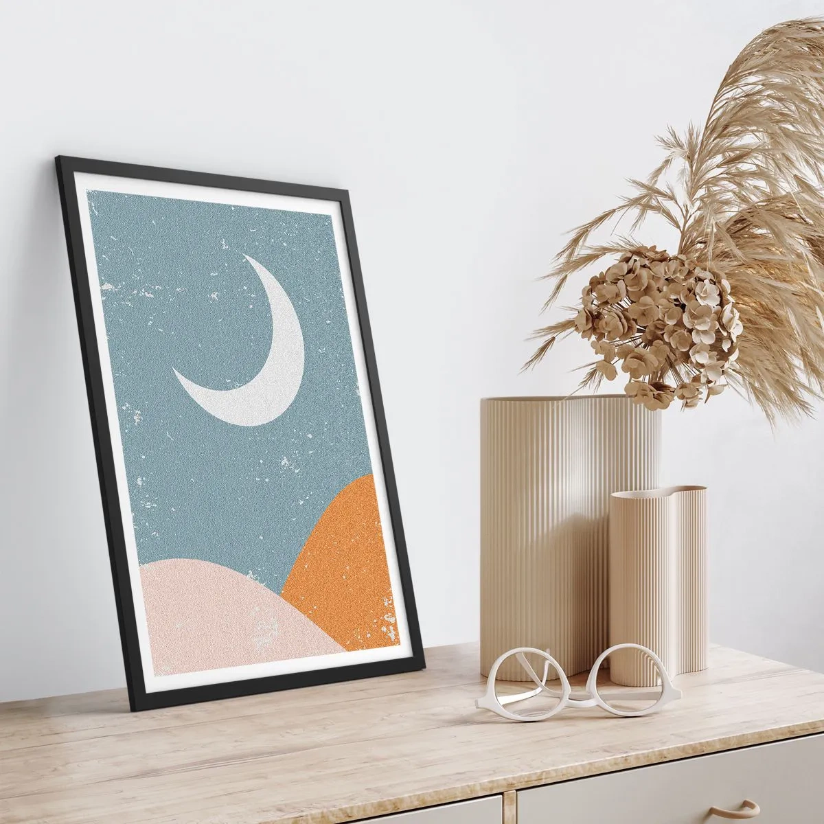Poster in cornice nera - Il miracolo di molte notti - 50x70 cm
