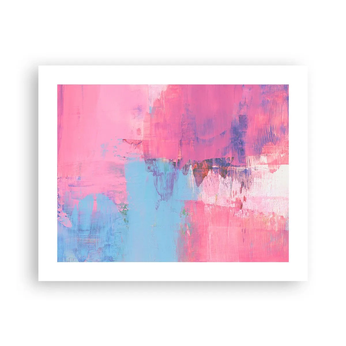 Poster - Rosa, blu e un pizzico di luce - 50x40 cm
