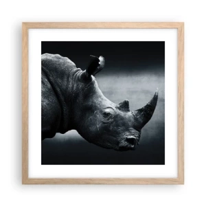 Poster in cornice rovere chiaro - Profilo destro - 40x40 cm
