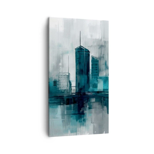 Quadro su tela - Stampe su Tela - La città al colore della pioggia - 45x80 cm