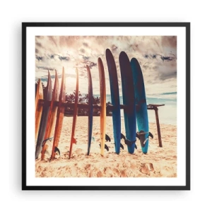 Poster in cornice nera - Buonanotte, a domani - 60x60 cm