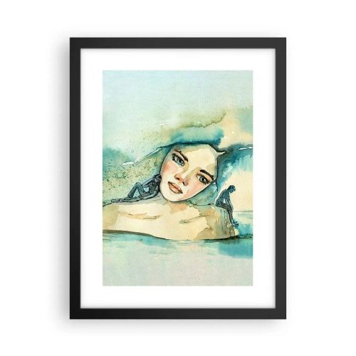 Poster in cornice nera - Am I blue? - 30x40 cm