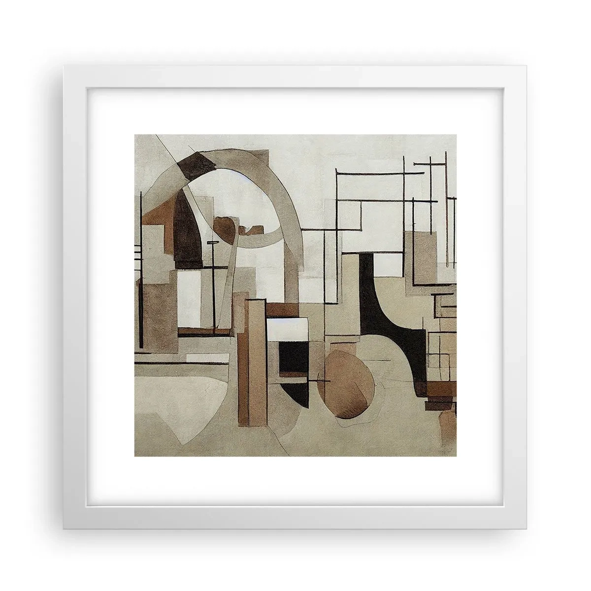 Poster in cornice bianca - Paesaggio urbano 2.0 - 30x30 cm