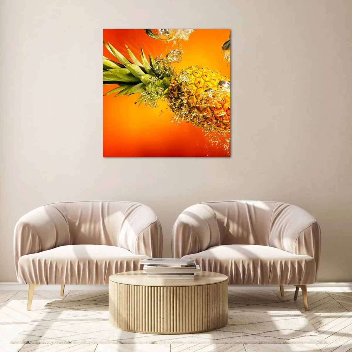 Quadro su vetro - Succosa freschezza tropicale - 50x50 cm