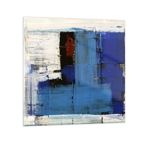 Quadro su vetro - I segreti del blu - 70x70 cm