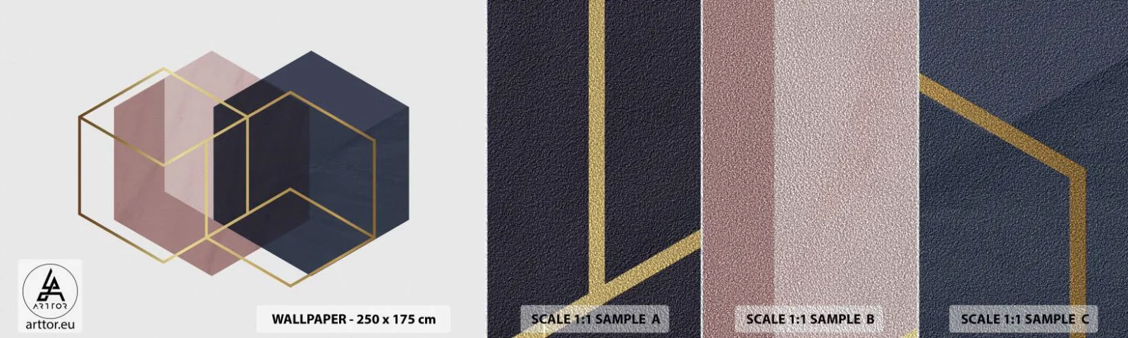 Campione di Fotomurale Premium Sand - La forza della semplicità - Astrazione, Pezzo, Esageno - 100x30 cm