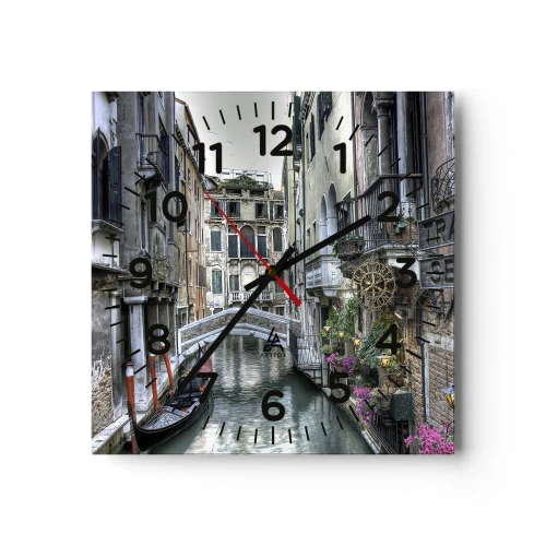 Orologio da parete - Orologio in Vetro - Da secoli in silenziosa riflessione - 40x40 cm