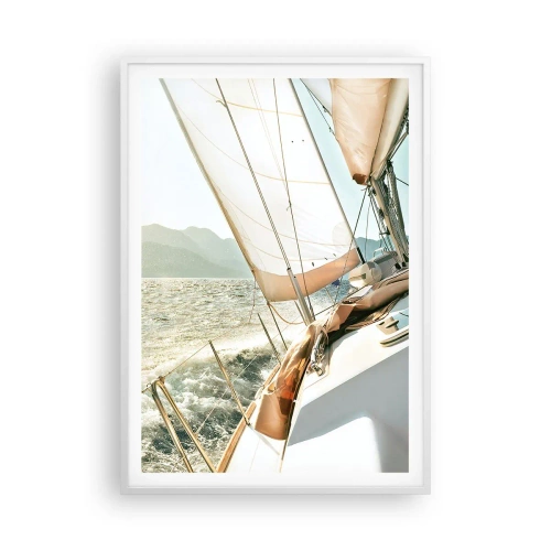 Poster in cornice bianca - A vele spiegate - 70x100 cm