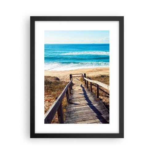 Poster in cornice nera - Corri! - 30x40 cm