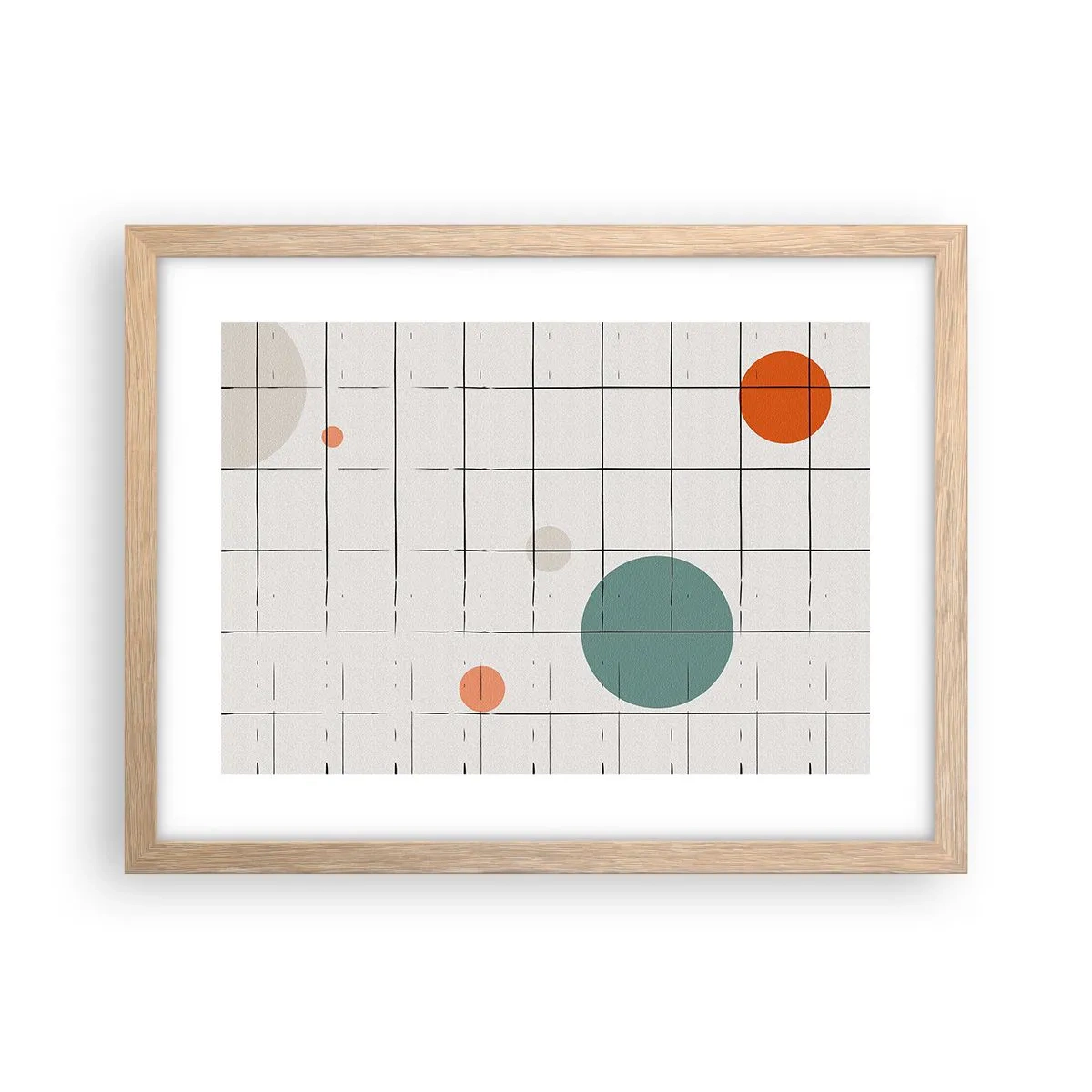 Poster in cornice rovere chiaro - Prigionieri. Noi o loro? - 40x30 cm