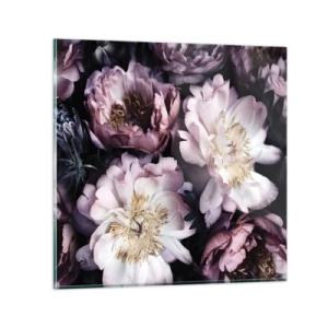 Quadro su vetro - Bouquet nel vecchio stile - 30x30 cm