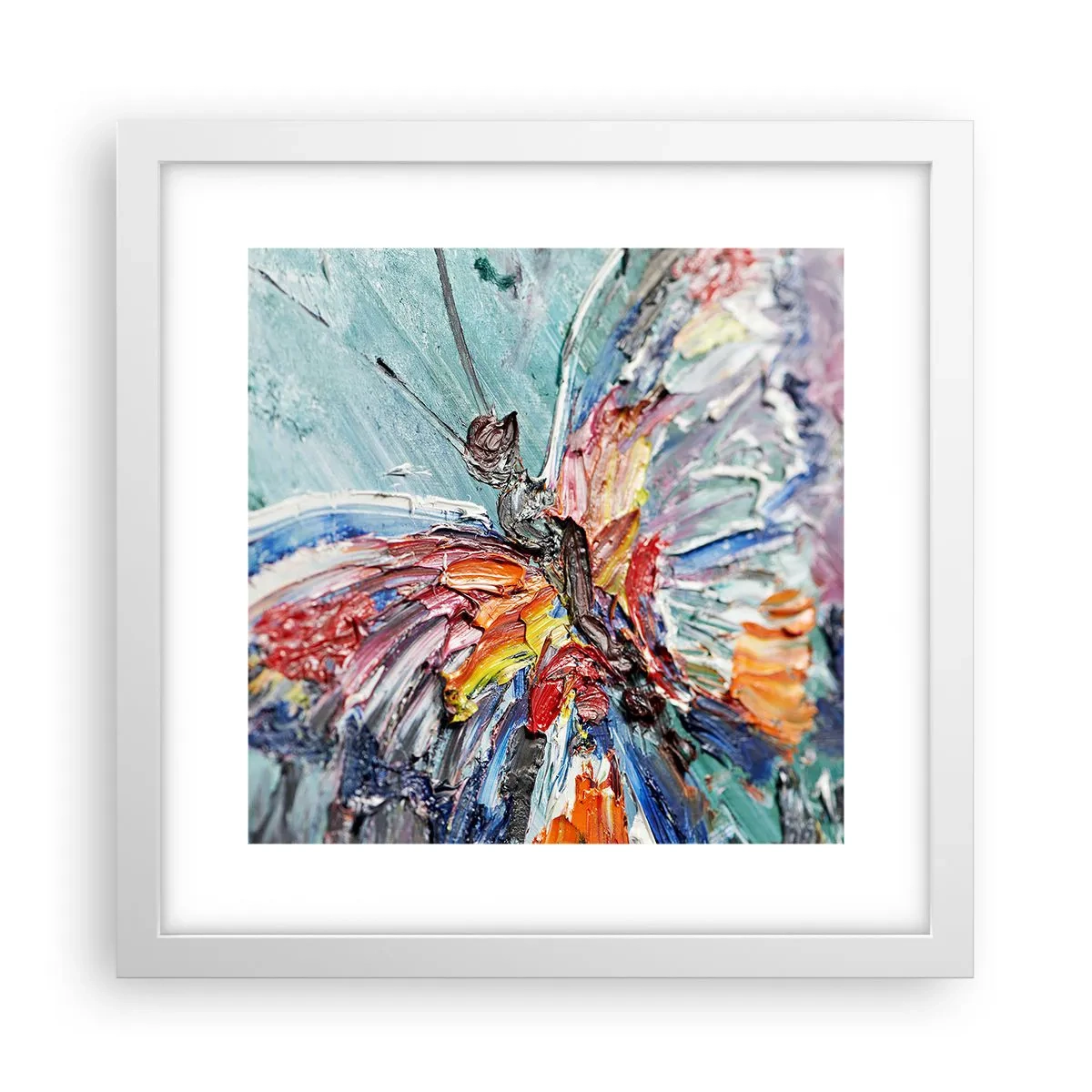 Poster in cornice bianca - Dipinto dalla natura - 30x30 cm