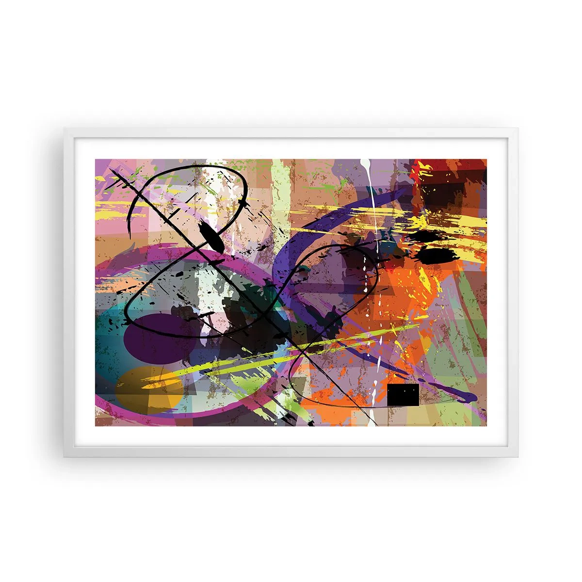 Poster in cornice bianca - Per la via diritta o tortuosa - 70x50 cm