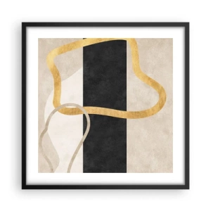 Poster in cornice nera - Forme intrecciate - 50x50 cm