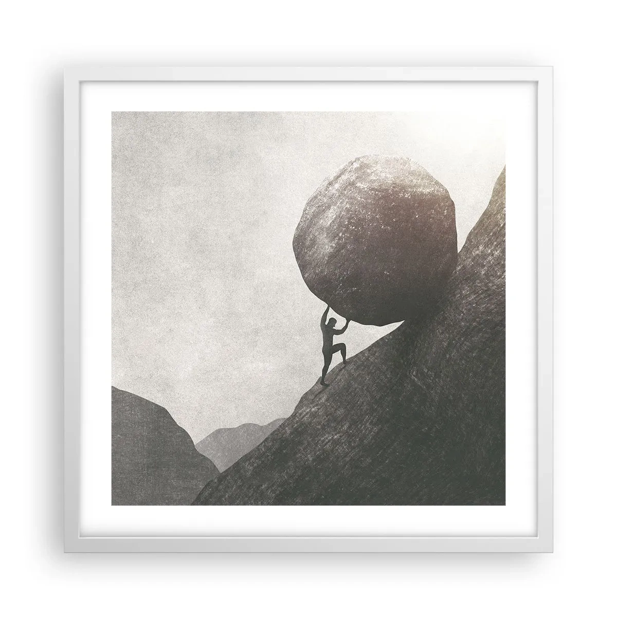 Poster in cornice bianca - Credo contro ogni speranza - 50x50 cm