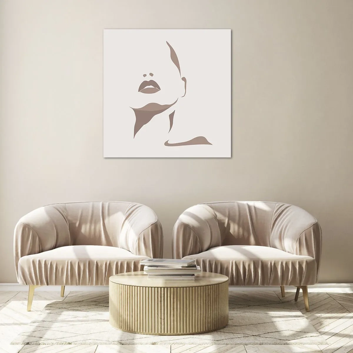 Quadro su vetro - Fatta di luce e ombra - 40x40 cm