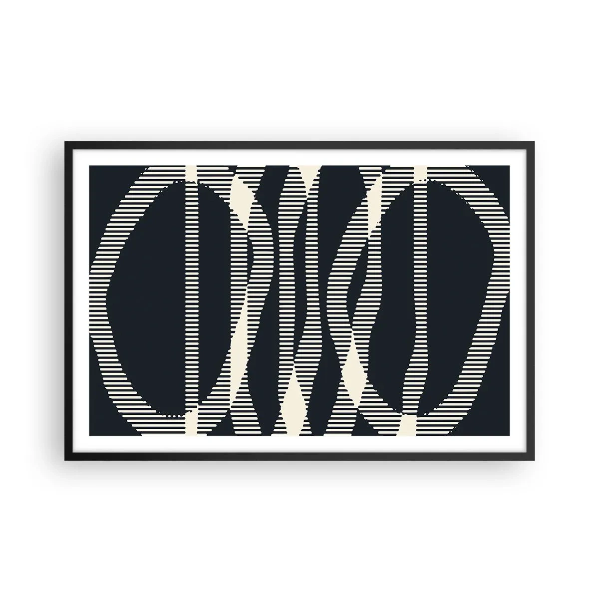 Poster in cornice nera - Tentativo di rompere l'oscurità - 91x61 cm