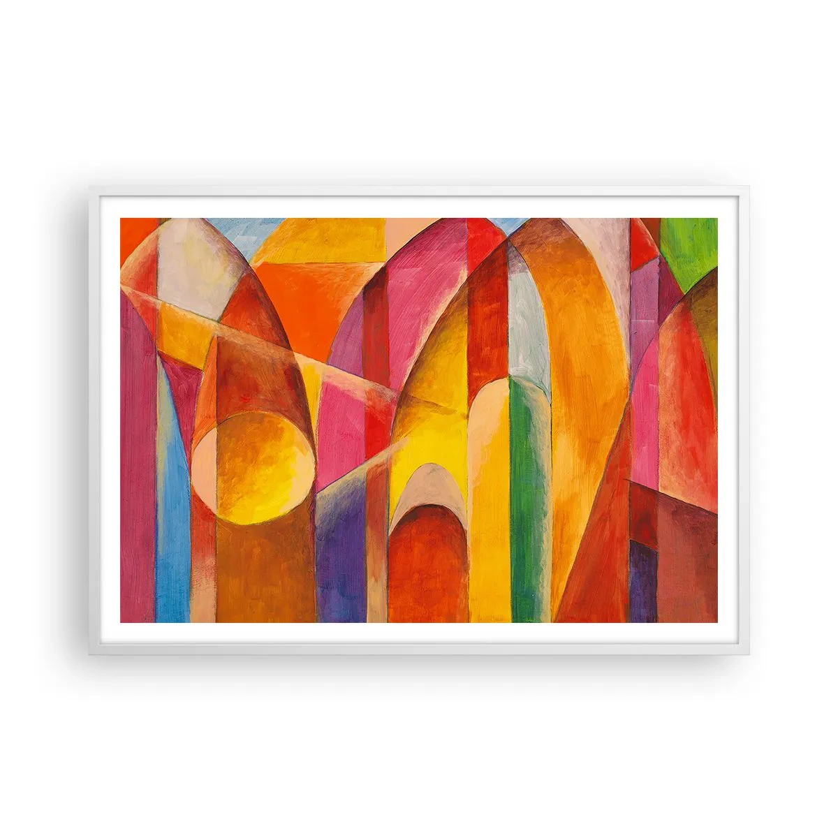 Poster in cornice bianca - La cattedrale del sole - 100x70 cm
