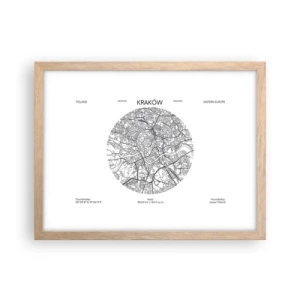 Poster in cornice rovere chiaro - Anatomia di Cracovia - 40x30 cm