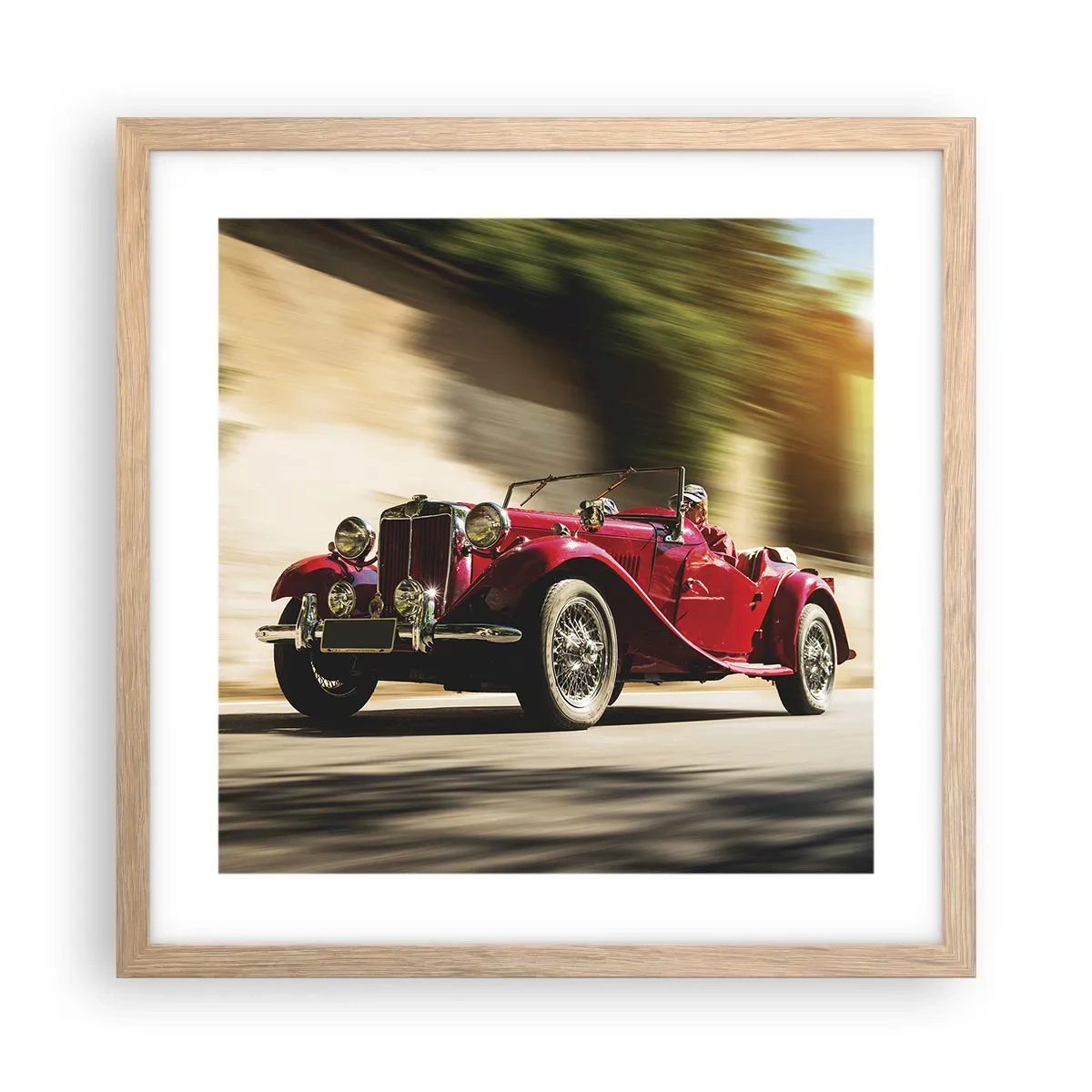 Poster in cornice rovere chiaro - Più bella della Nike di Samotracia - 40x40 cm