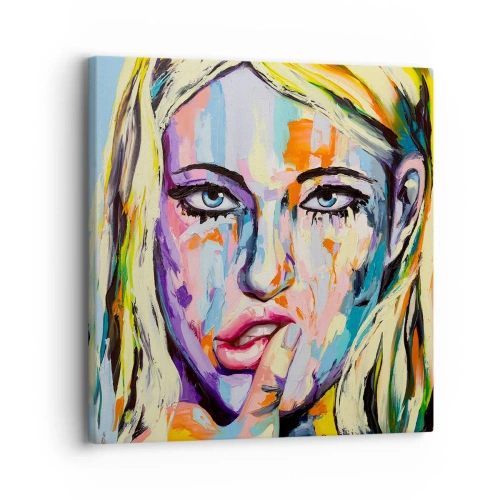 Quadro su tela - Stampe su Tela - Guardala dritto negli occhi - 30x30 cm