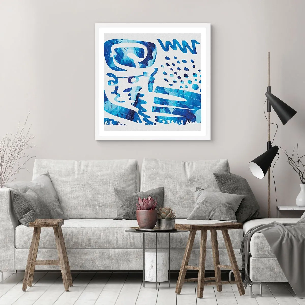 Poster in cornice bianca - Ritorno alle radici - 50x50 cm