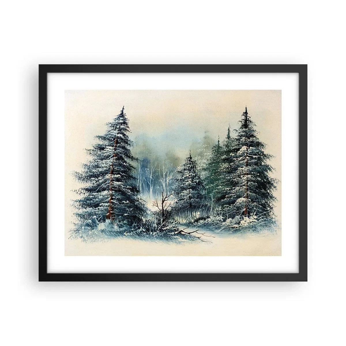 Poster in cornice nera - Pronti al Natale - 50x40 cm