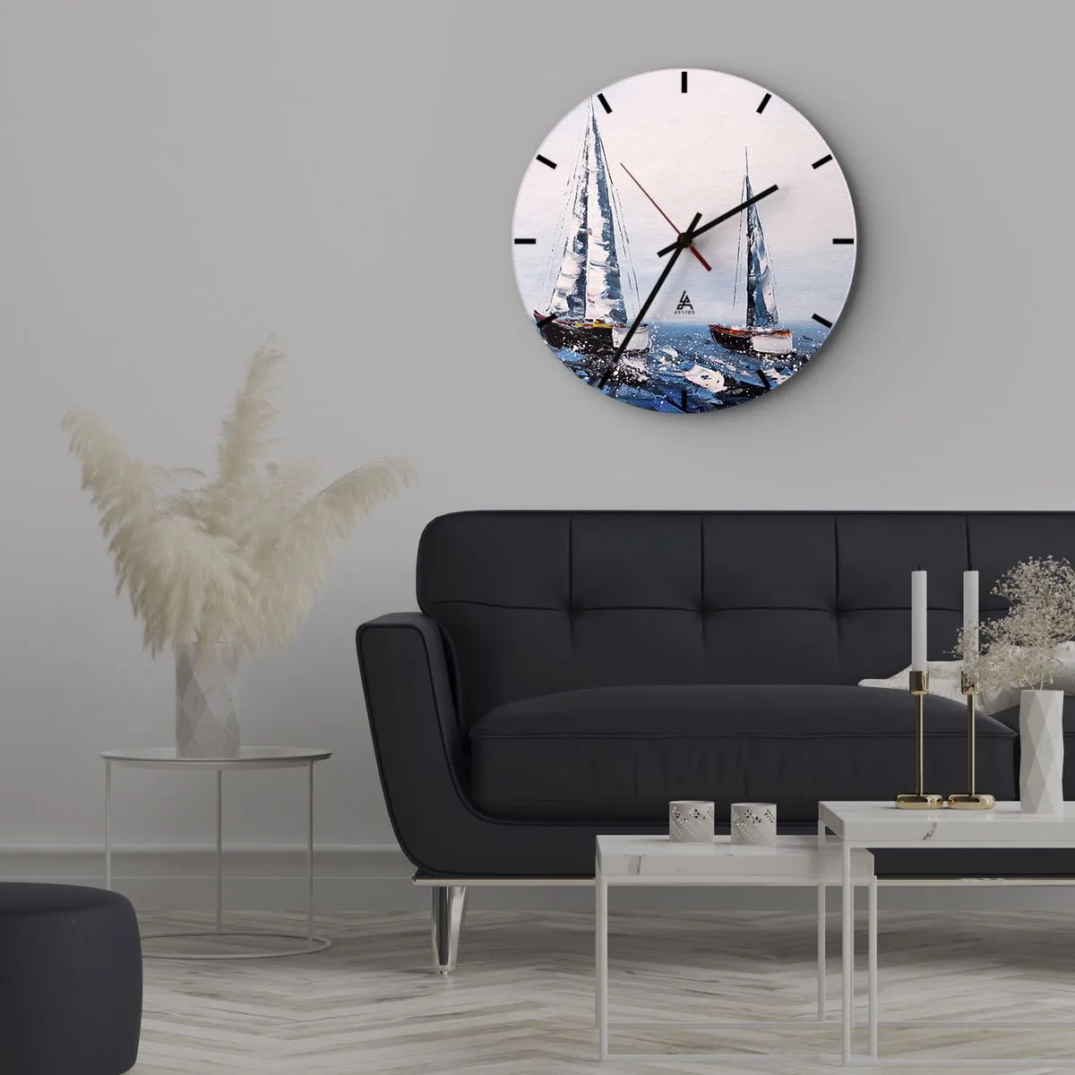 Orologio da parete - Orologio in Vetro - Fratellanza nel vento - 30x30 cm