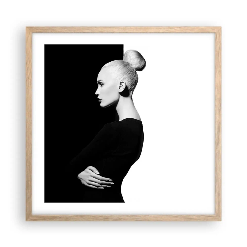 Poster in cornice rovere chiaro - Semplicemente donna - 50x50 cm