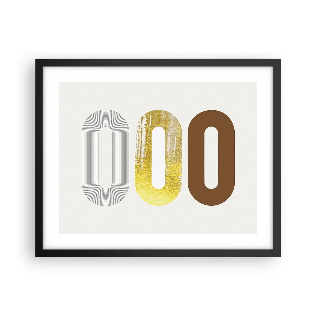 Poster in cornice nera - Ohh! - 50x40 cm