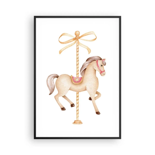 Poster in cornice nera - Trotto aggraziato - 70x100 cm