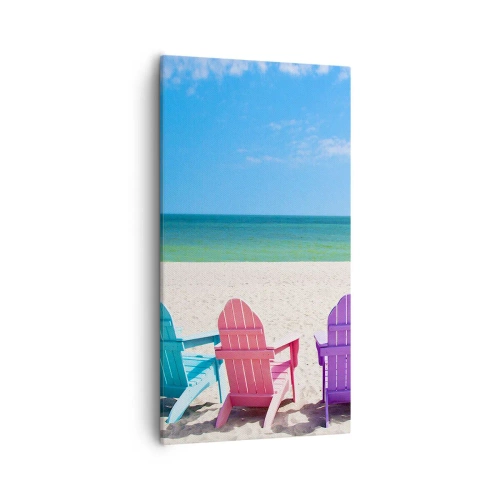 Quadro su tela - Stampe su Tela - Spiaggia arcobaleno - 55x100 cm