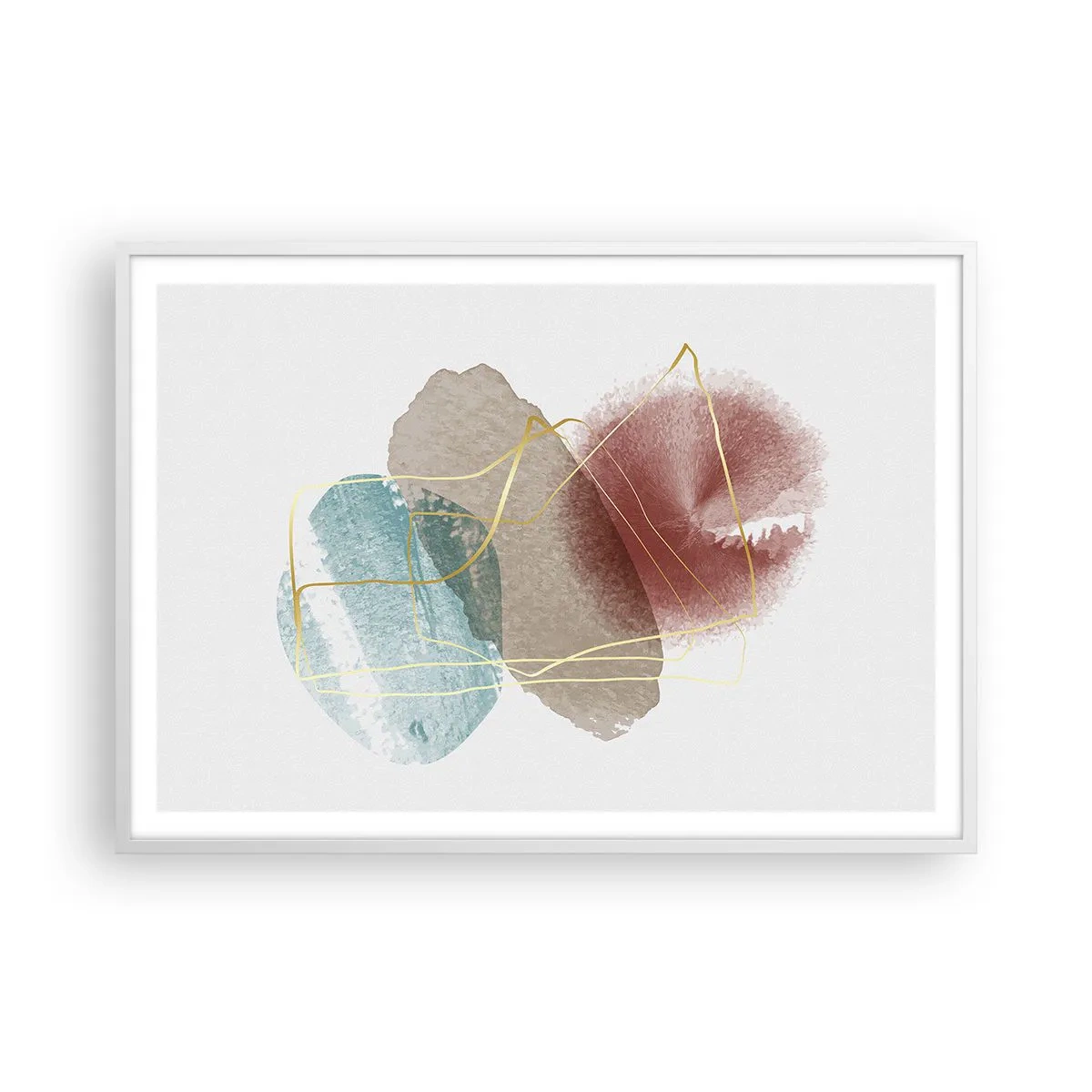 Poster in cornice bianca - Coralli dello spazio - 100x70 cm