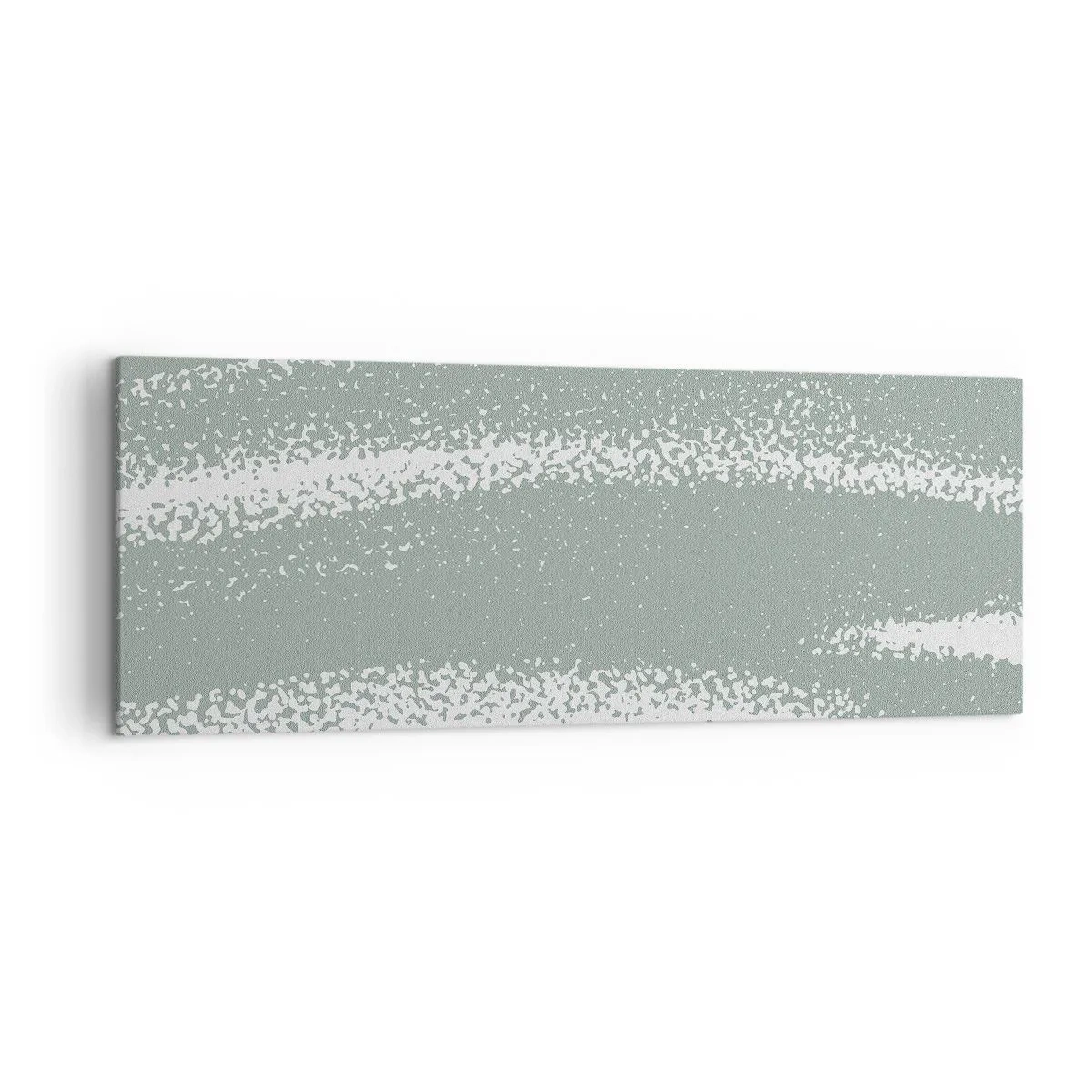 Quadro su tela - Stampe su Tela - Onde invernali nei toni del menta e del bianco - 140x50cm - Astrazione in clima invernale - Decorazione murale moderna per soggiorno e camera da letto ARTTOR