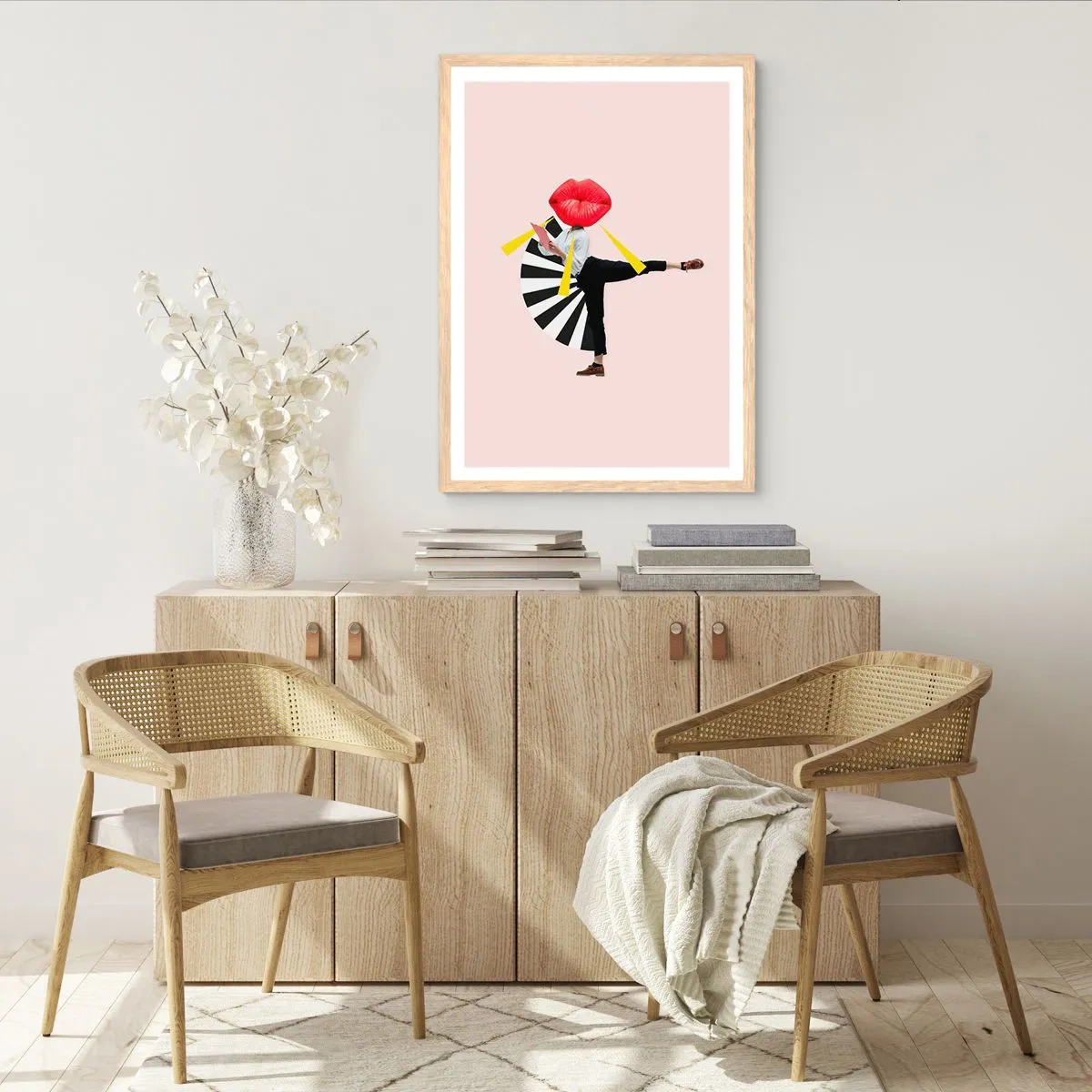 Poster in cornice rovere chiaro - Pop-art surrealistica - 40x50 cm