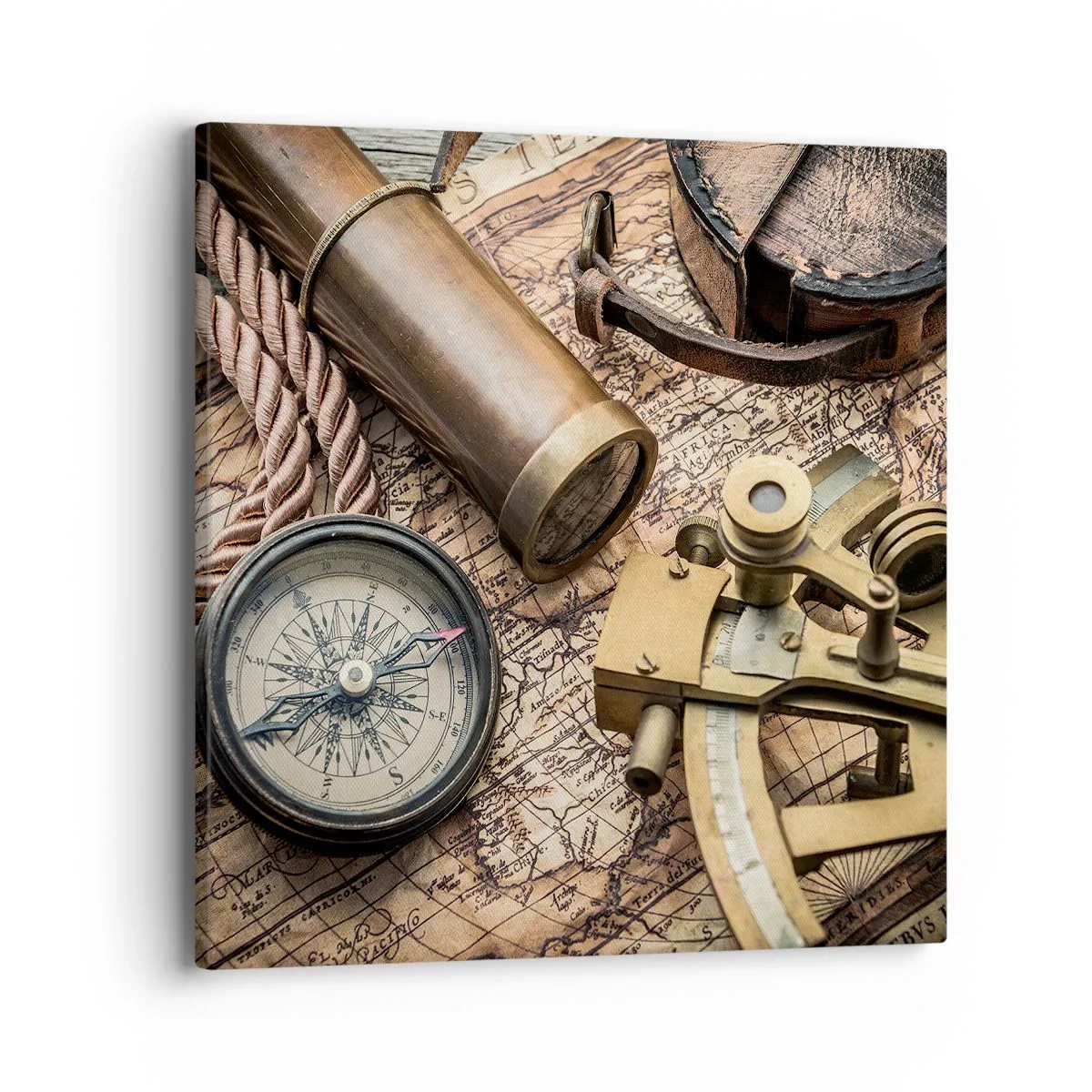 Quadro su tela - Stampe su Tela - Traccia la rotta - 40x40 cm