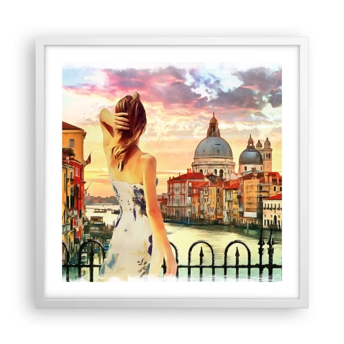 Poster in cornice bianca - Se un'avventura allora solo a... - 50x50 cm